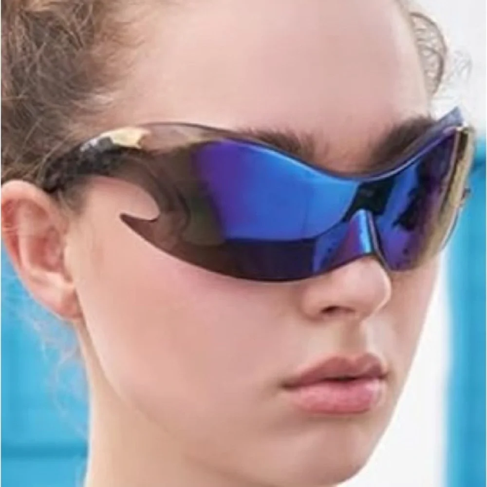 Stylish Blue TAKE UP SPACE Y2K SUNGLASSES NEW